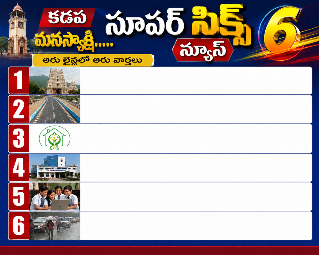 టాప్ వార్తలు… ఆరు లైన్లలో, ఆరు వార్తలు..